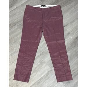 Banana Republic Pants Womens Size 12 Red Weave Pattern Skinny Sloan Trouser